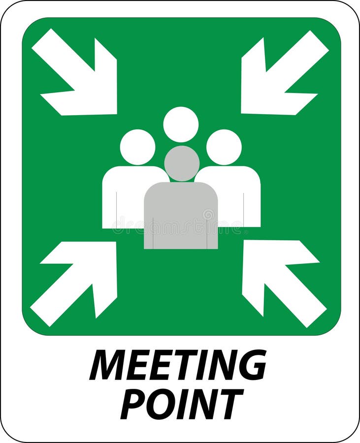 Meeting point sign royalty free illustration Meeting point sign royalty free illustration