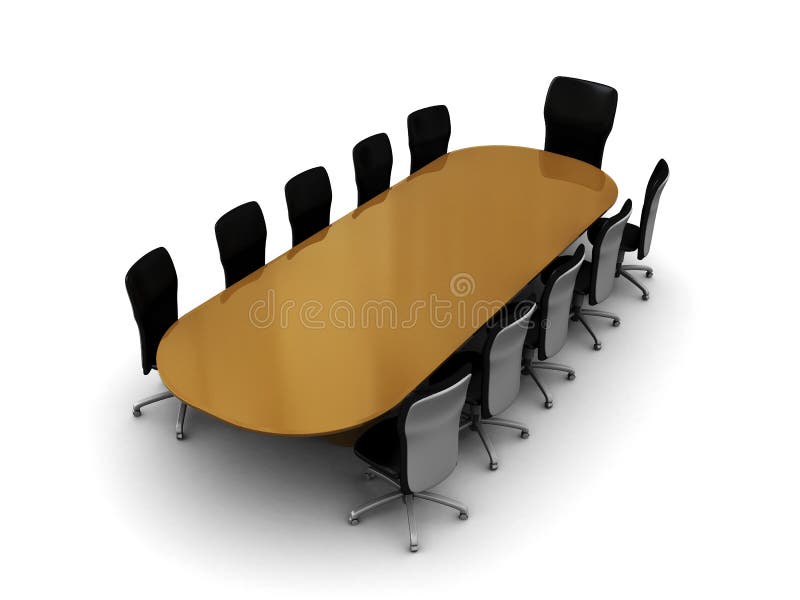Meeting table stock illustration