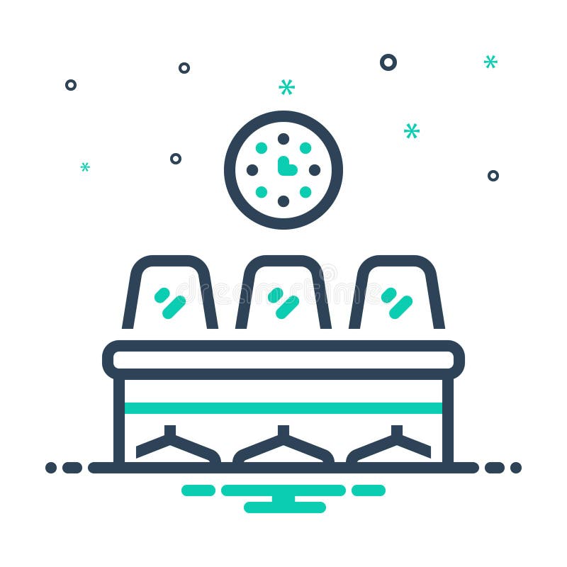 Meeting Time icon stock illustration. Illustration of fully - 269756740