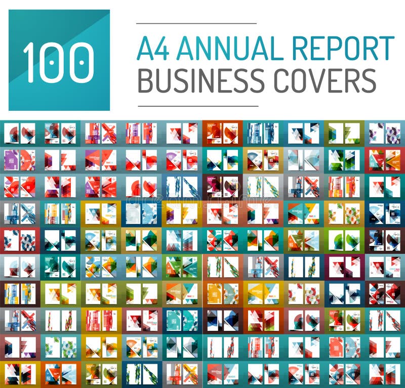 Mega collection of 100 business annual report brochure templates