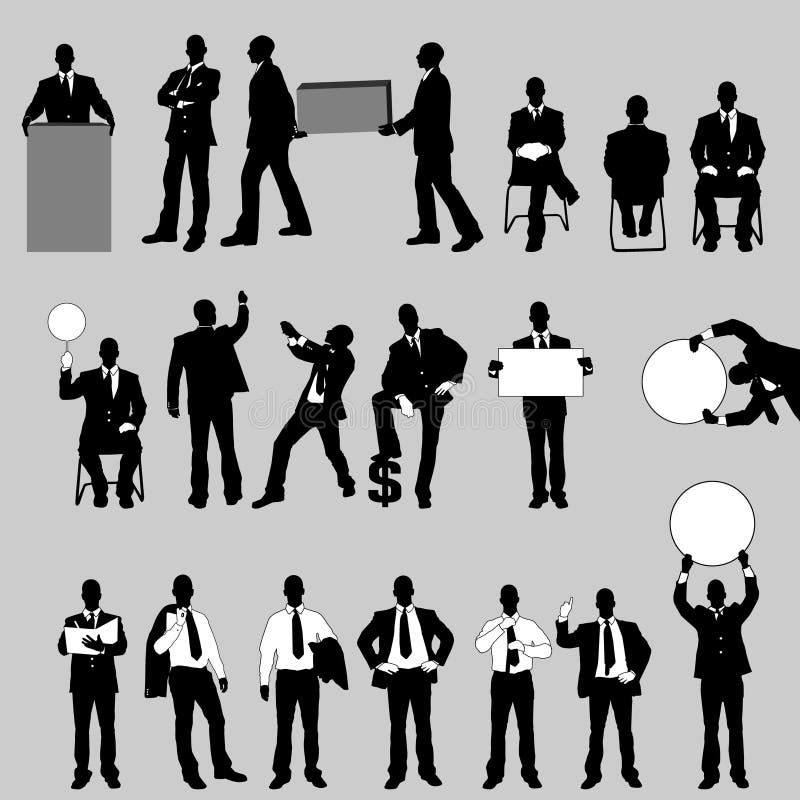 Mega collection of twenty business man royalty free illustration Mega collection of twenty business man royalty free illustration