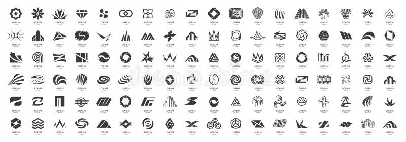 Mega samling för abstrakta logoer royaltyfri illustrationer Mega samling för abstrakta logoer royaltyfri illustrationer