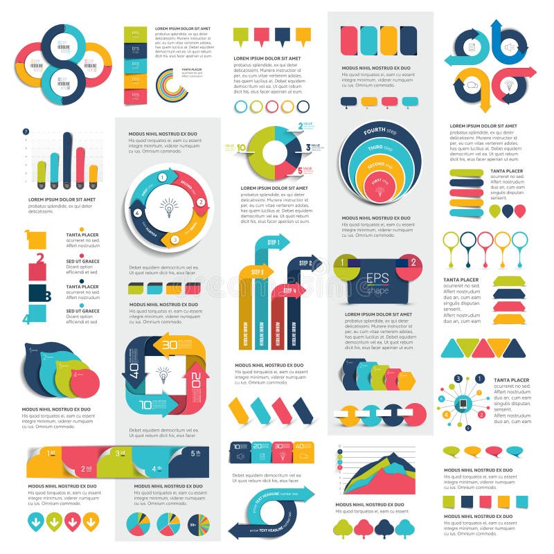 Mega set of infographics elements charts, graphs, circle charts, diagrams, speech bubbles. royalty free illustration Mega set of infographics elements charts, graphs, circle charts, diagrams, speech bubbles. royalty free illustration