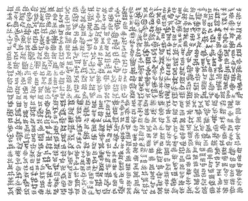 Mega uppsättning av hand som 800 märker inskrifter motivation och positiva citationstecken för inspiration royaltyfri illustrationer Mega uppsättning av hand som 800 märker inskrifter motivation och positiva citationstecken för inspiration royaltyfri illustrationer