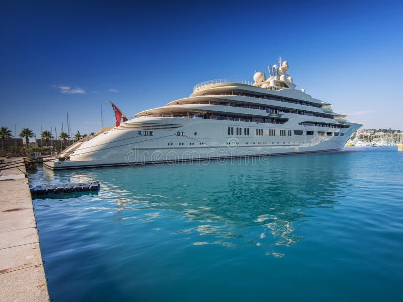 Mega yacht belonging to the super rich