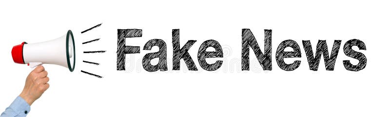 Megafono falso di notizie fotografia stock Megafono falso di notizie fotografia stock
