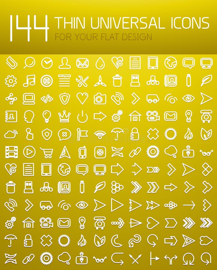 Megainzameling van 144 dunne pictogrammen van Internet van het lijn vlakke ontwerp vector illustratie Megainzameling van 144 dunne pictogrammen van Internet van het lijn vlakke ontwerp vector illustratie