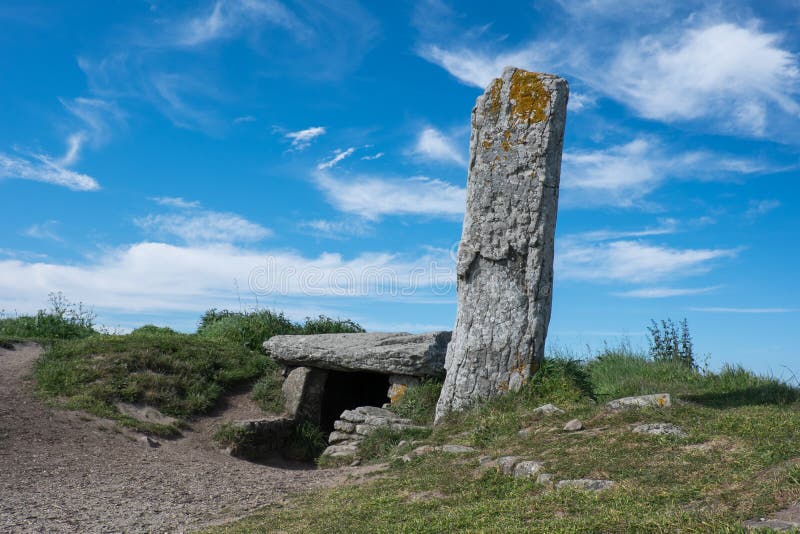 Megalito y dolmen prehistóricos de Morbihan, Francia imagen de archivo libre de regalías Megalito y dolmen prehistóricos de Morbihan, Francia imagen de archivo libre de regalías