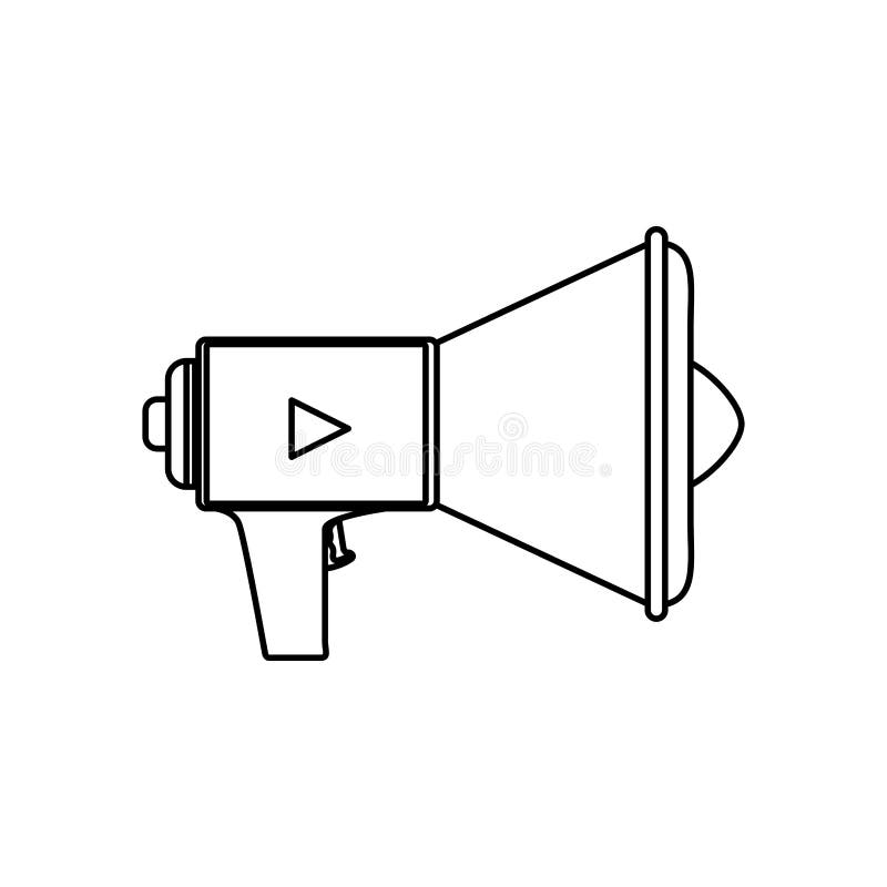 Megaphon Oder Megaphonsymbol Stock Abbildung Illustration von
