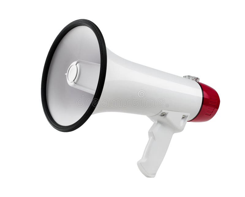 Megaphone isolated on white royalty free stock photos