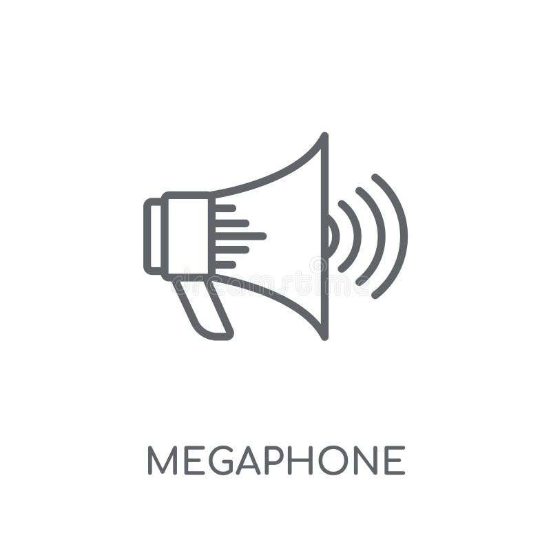 Megaphone linear icon. Modern outline Megaphone logo concept on royalty free illustration