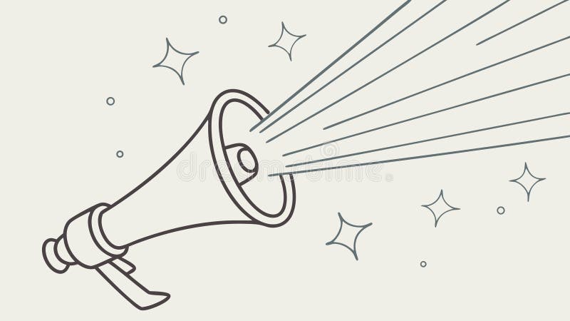 Megaphone with radiating light, powerful announcements clear communication, vector design Generative AI vector illustration