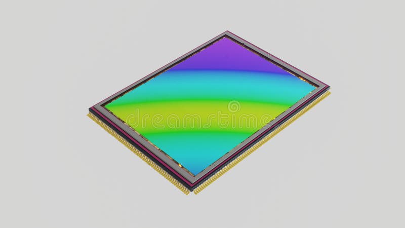 200 Megapixel-Sensor für Digitalkameras, 3D-Sensor, der einen enormen Durchbruch in der modernen digitalen Matrix-Technologie für vektor abbildung