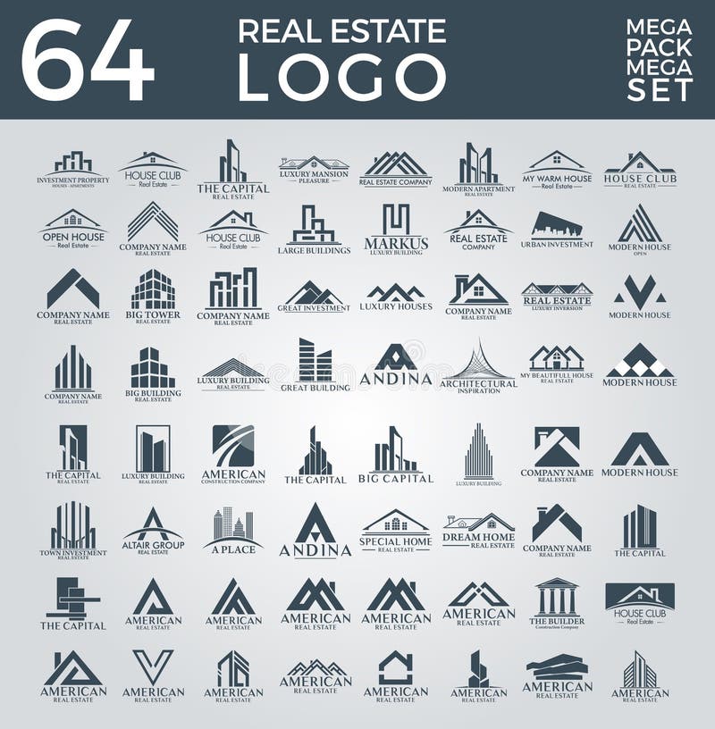 Megareeks en Grote Groep, Real Estate, de Bouw en Bouw Logo Vector Design stock illustratie Megareeks en Grote Groep, Real Estate, de Bouw en Bouw Logo Vector Design stock illustratie