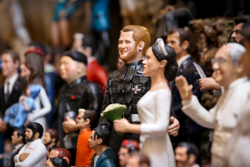 Meghan Markle and Prince Harry Miniature in Naples City, Italy