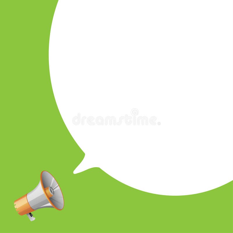 Megáfono con discurso de la burbuja ilustración del vector Megáfono con discurso de la burbuja ilustración del vector