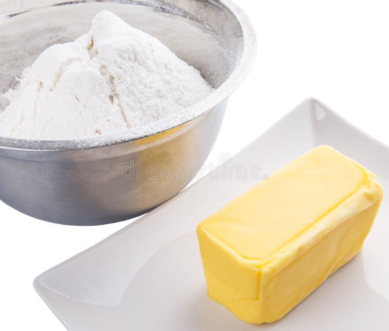 Mehl und Butter III stockbild. Bild von gesund, sahnig 39755401