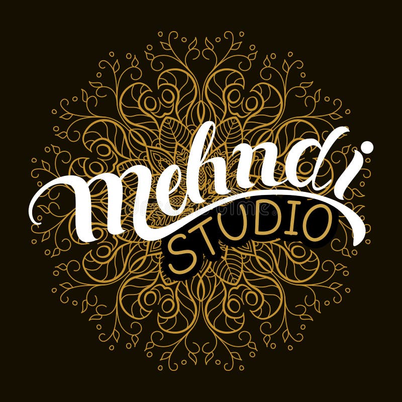 Mehndi Studio Logo Stock Vector Illustration Of Brand