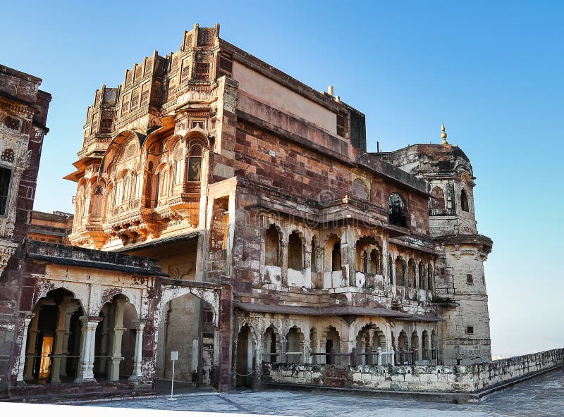 Mehrangarh-Fort in Jodhpur, Rajasthan, eins der gr??ten Forts in Indien lizenzfreie stockfotos Mehrangarh-Fort in Jodhpur, Rajasthan, eins der gr??ten Forts in Indien lizenzfreie stockfotos