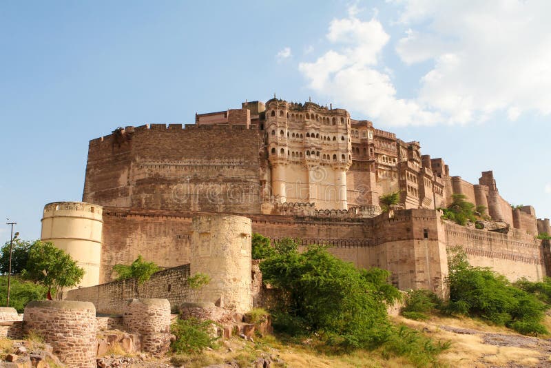Mehrangarh oder Mehran Fort in Jodhpur, Rajasthan, Indien lizenzfreie stockfotos Mehrangarh oder Mehran Fort in Jodhpur, Rajasthan, Indien lizenzfreie stockfotos
