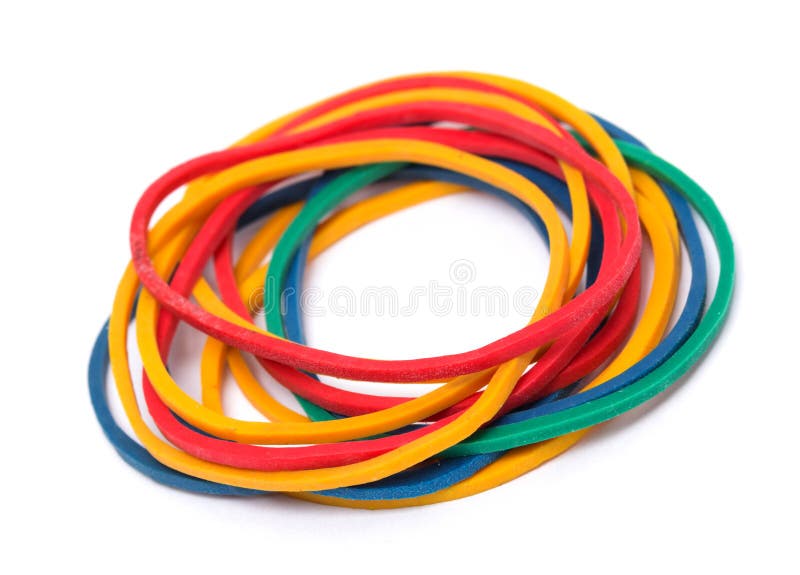 Mehrfarbengummigeldbänder stockfotos Mehrfarbengummigeldbänder stockfotos