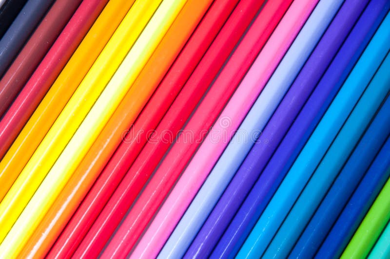 Shot of multicolored wooden pencils, rainbow arrangement. Shot of multicolored wooden pencils, rainbow arrangement