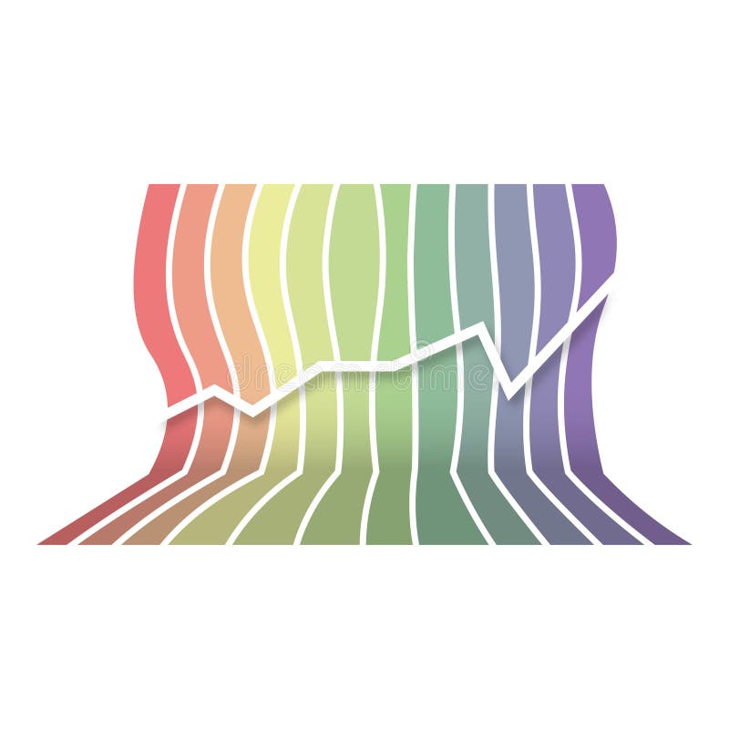 Mehrfarbige 3D-Effektlinien für die Visualisierung von Hintergrunddaten für Geschäftspräsentationen. Dynamische vertikale Linien, die 3D-Illusionen erzeugen, die sich ideal für die Darstellung von Daten und Lautstärkepusionen in Unternehmen eignen
