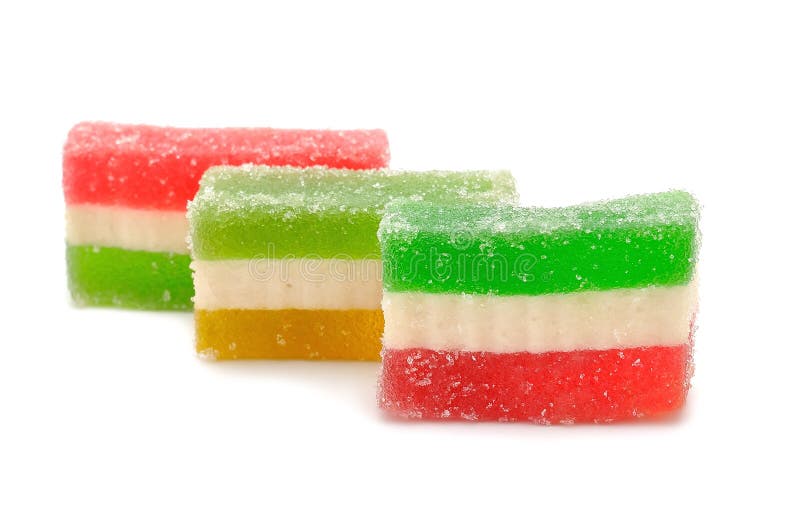 Mehrfarbige Fruchtsüßigkeit stockfoto