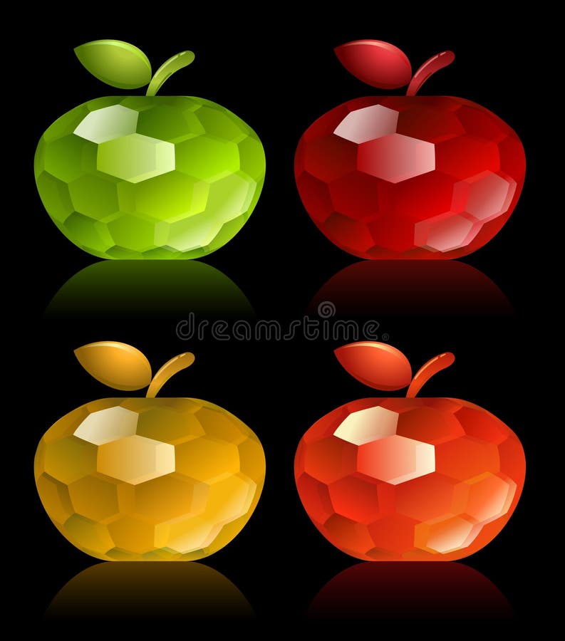 Mehrfarbige Juweläpfel