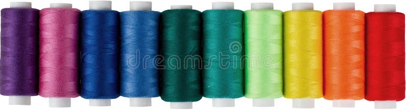 Bunte Garnspulen lizenzfreie stockfotos