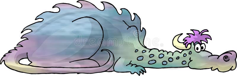 Download Mehrfarbiger Drache stock abbildung. Illustration von gefärbt - 32336