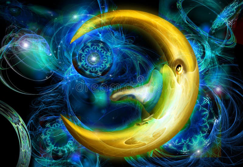 Meia-lua ilustração do vetor