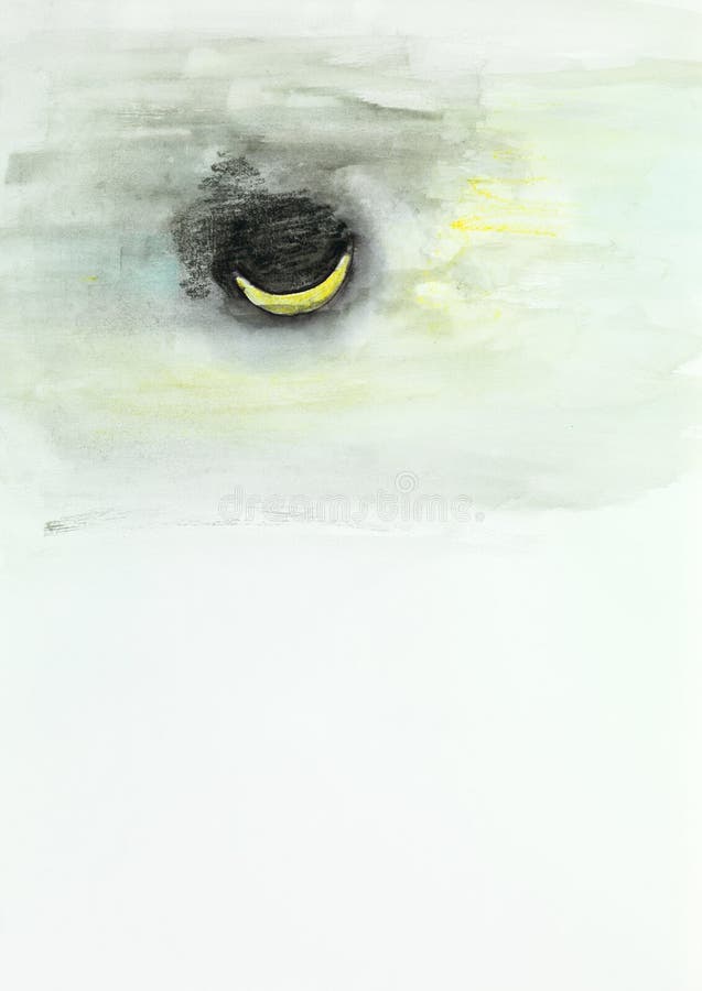 Lua crescente sonhadora ilustração royalty free