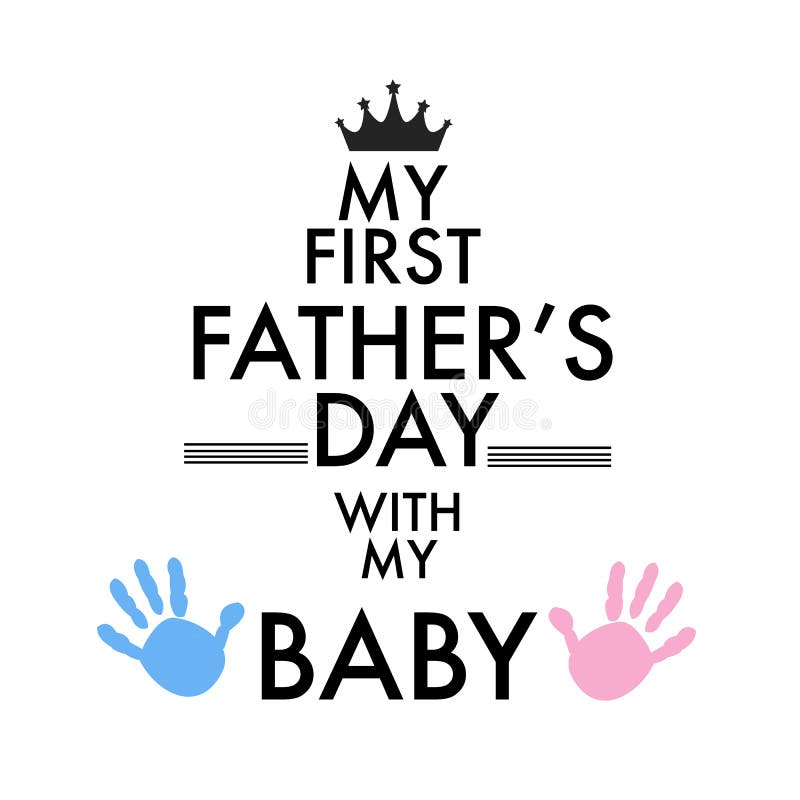 Meine erste Vater ` s Tagesgrußkarte mit Babyhanddruck Vater ` s Tagesgruß-Karte vektor abbildung Meine erste Vater ` s Tagesgrußkarte mit Babyhanddruck Vater ` s Tagesgruß-Karte vektor abbildung