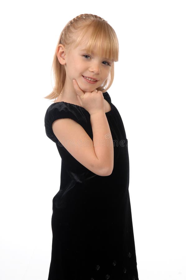 Meisje in de fotostudio royalty-vrije stock foto's