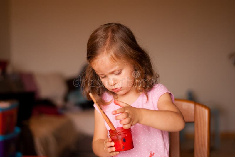 Meisje het schilderen royalty-vrije stock foto's