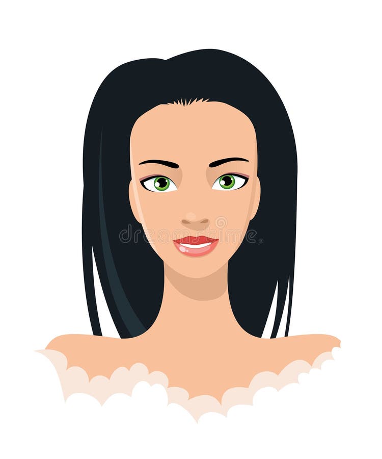 Meisje in het schuim vector illustratie