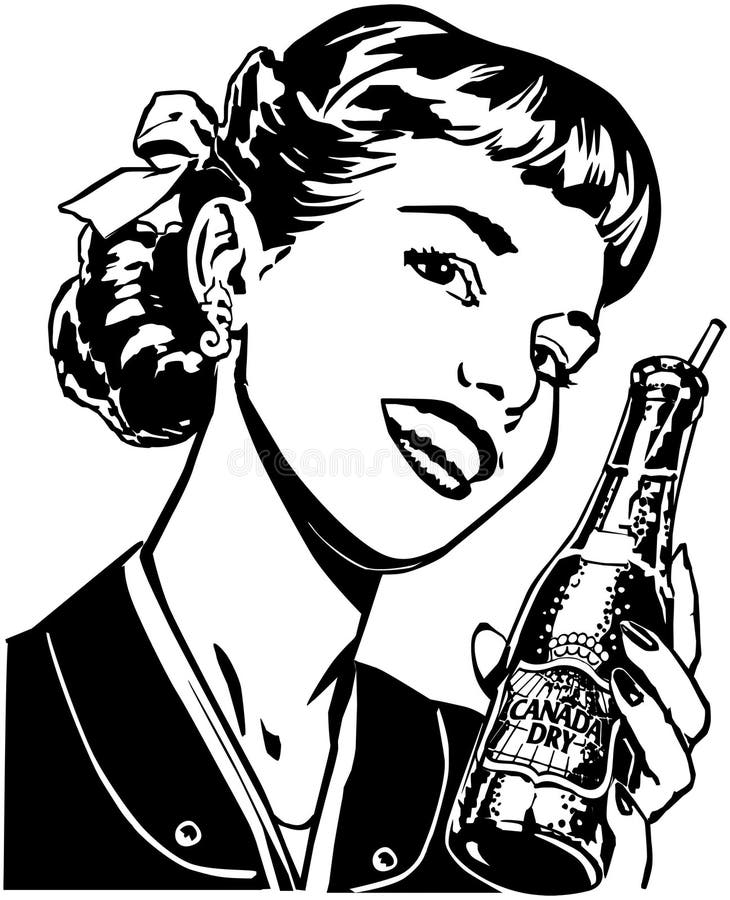 Meisje met Soda stock illustratie Meisje met Soda stock illustratie