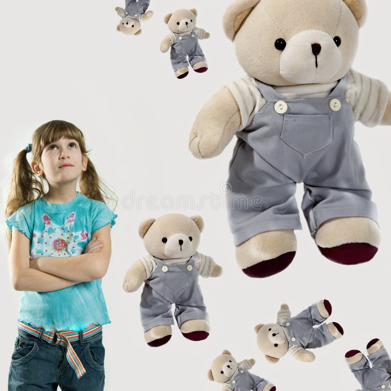 Meisje met teddy-beren royalty-vrije stock afbeelding Meisje met teddy-beren royalty-vrije stock afbeelding