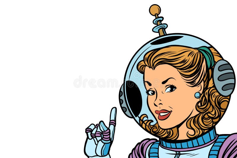 Meisjesastronaut op witte achtergrond royalty-vrije illustratie Meisjesastronaut op witte achtergrond royalty-vrije illustratie