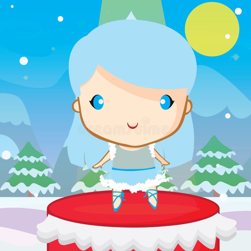 Meisjesdansen. vectorillustratie-decoratief ontwerp vector illustratie