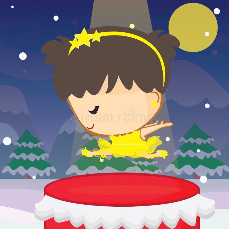 Meisjesdansen. vectorillustratie-decoratief ontwerp royalty-vrije illustratie