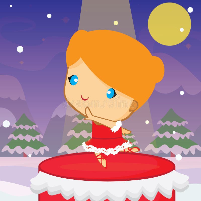 Meisjesdansen. vectorillustratie-decoratief ontwerp vector illustratie