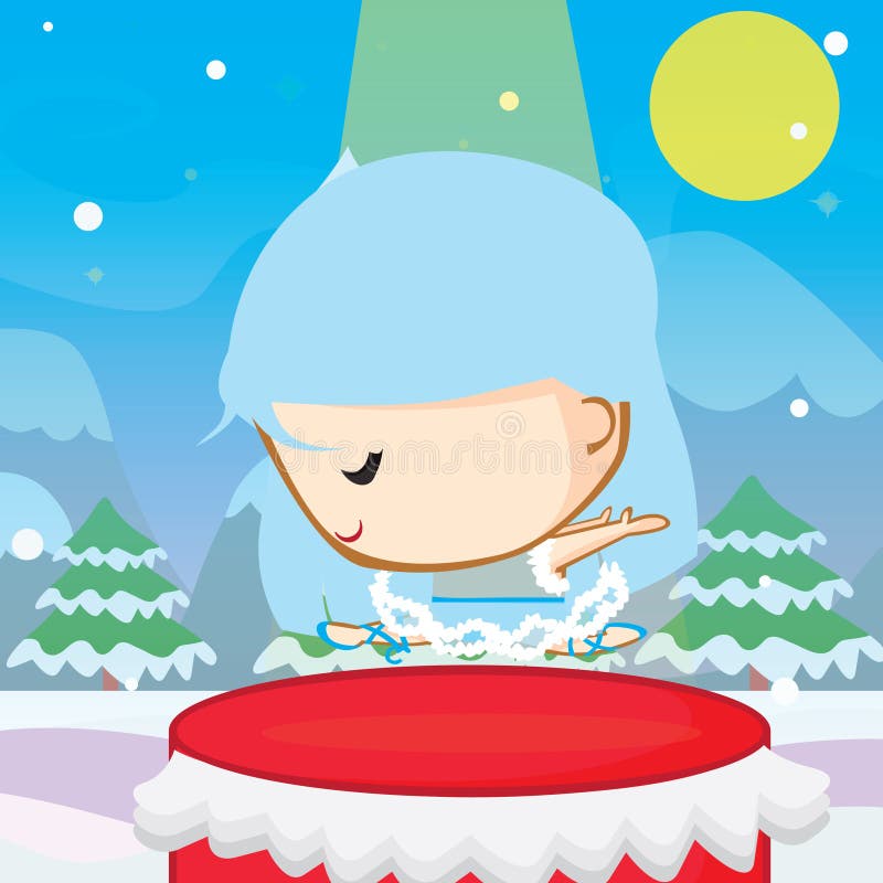 Meisjesdansen. vectorillustratie-decoratief ontwerp royalty-vrije illustratie