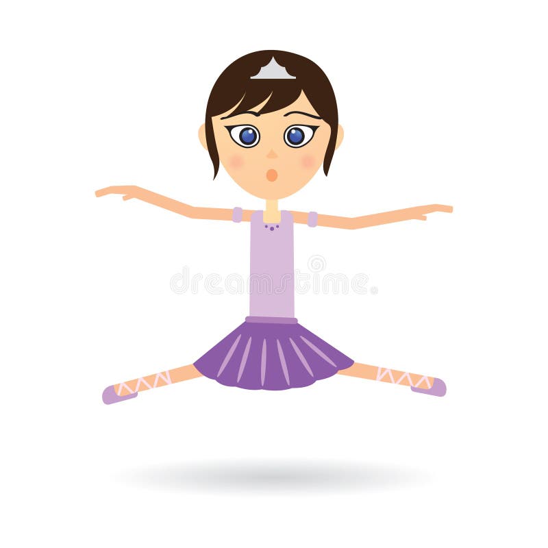 Meisjesdansen. vectorillustratie-decoratief ontwerp stock illustratie