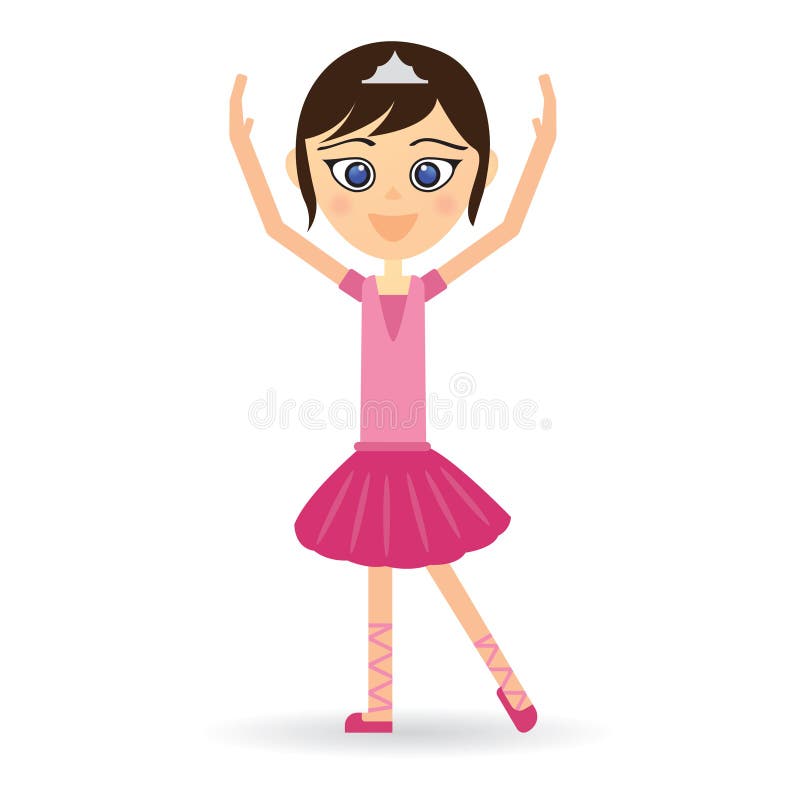 Meisjesdansen. vectorillustratie-decoratief ontwerp vector illustratie