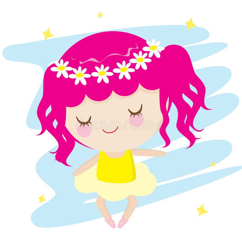 Meisjesdansen. vectorillustratie-decoratief ontwerp stock illustratie