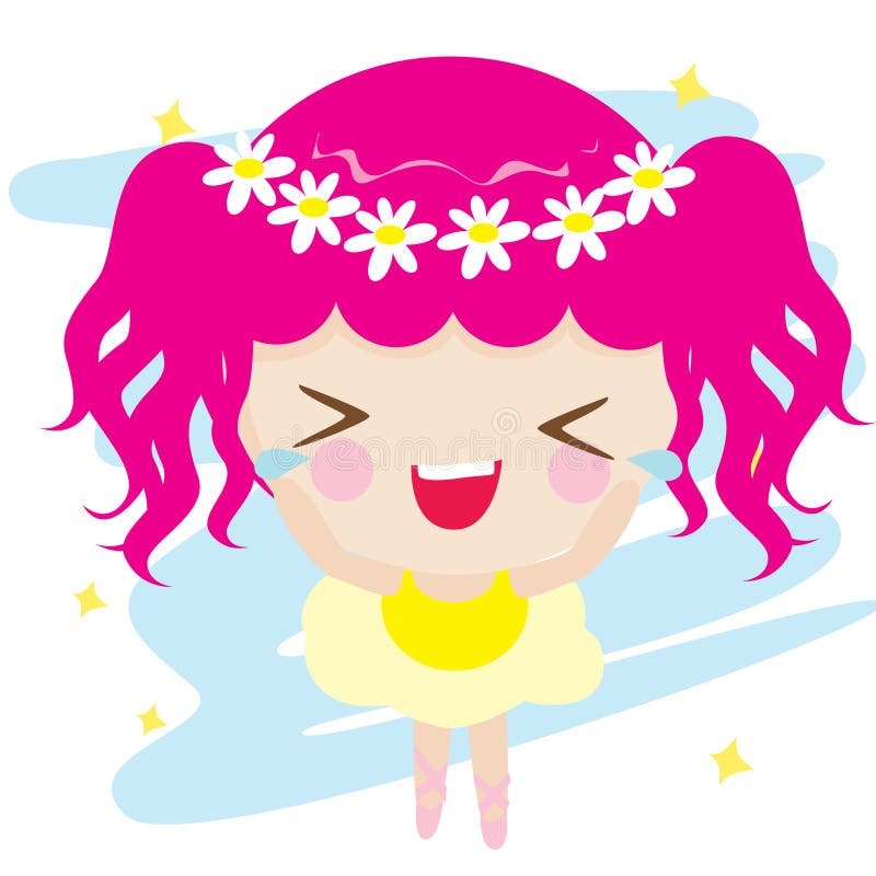 Meisjesdansen. vectorillustratie-decoratief ontwerp royalty-vrije illustratie