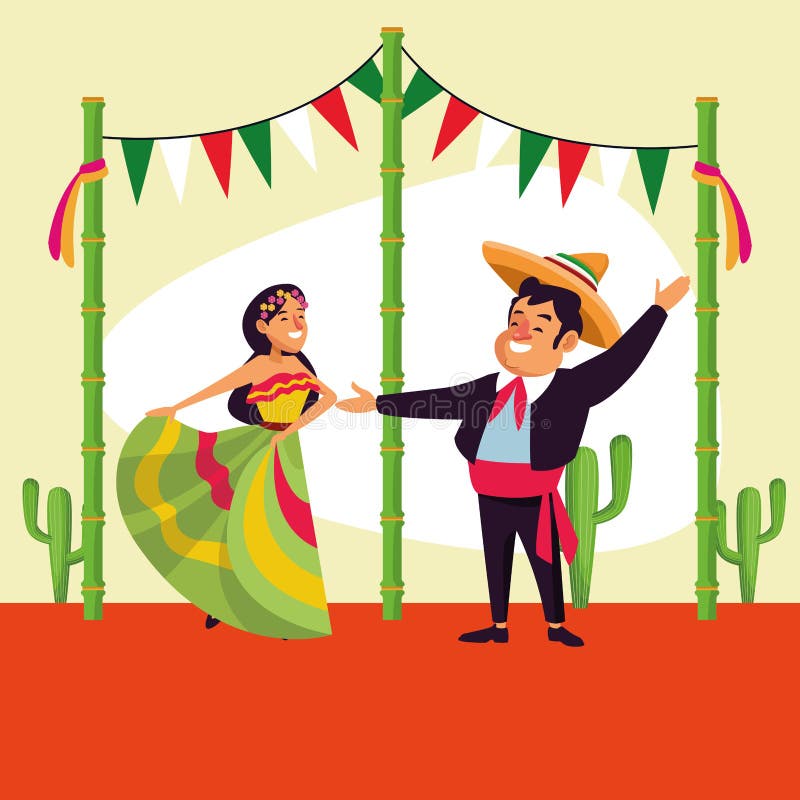 Meksykanina cinco de Mayo kreskówka ilustracja wektor Meksykanina cinco de Mayo kreskówka ilustracja wektor