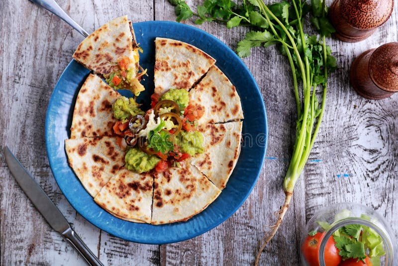 Meksykański kuchni quesadilla zdjęcie royalty free Meksykański kuchni quesadilla zdjęcie royalty free